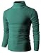 H2H Men's Basic Ribbed Cotton Thermal Turtleneck T-Shirts