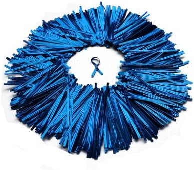 100 PCS 4" Metallic Blue Twist Ties for Gift Bags