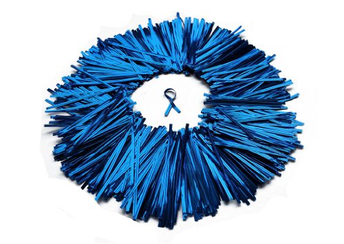 100 PCS 4" Metallic Blue Twist Ties for Gift Bags