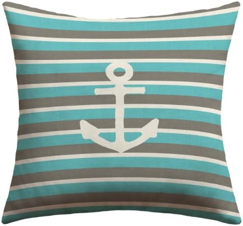 DENY Designs Bianca Green Anchor 1 Outdoor Throw Pillow, 20 by 20-Inch