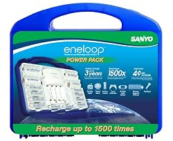 eneloop 2nd Generation Starter Kit in Blue Case - (Power Pack 1500)