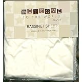 Welcome to the World Baby Bassinet Sheet Cream by 