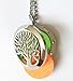 Tree of Life Essential Oil Diffuser Necklace - Aromatherapy Jewelry - Hypoallergenic 316L Stainless Steel, 21'' Chain with 12 Assorted Pads