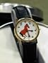 Watchamacallit Black Leather Watch