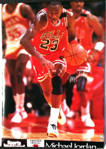 Vintage CHICAGO BULLS Fast Break MICHAEL JORDAN Mint Sealed SPORTS ILLUSTRATED Poster (Large Size 23" x 35") Early 1990's