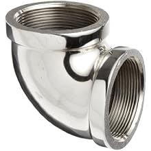 Chrome Plated Brass Pipe Fitting, 90 Degree Elbow, NPT Female