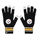 '47 NFL Pittsburgh Steelers Women's Ellie Gloves, Black, One Size