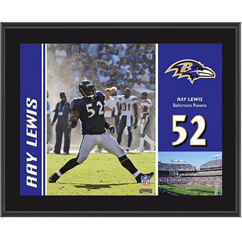 Mounted Memories Baltimore Ravens Ray Lewis 10.5 x 13 Sublimated Plaque