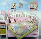 SoHo Classic Cottage Baby Crib Nursery Bedding Set with Gray Baby Carrier 8 pcs set