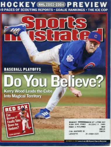 Sports Illustrated October 13, 2003 Kerry Woods/Chicago Cubs, Boston Red Sox, NHL Hockey Preview
