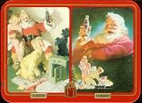 1996 Limited Edition Coca Cola Nostalgia Christmas Holiday Santa Playing Cards in a Collectible Tin - 2 Decks