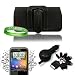 Quality BLACK Android 2.1 Phone OS HTC Wildfire SmartPhone Leather Case Holster with Optional Belt C