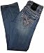 Men's Rock Revival Blue Unfinished Denim Paul Straight