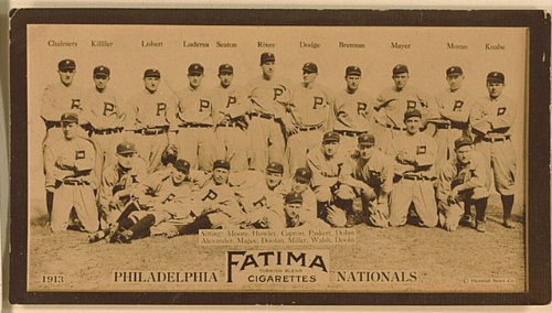 Photo Philadelphia Phillies, baseball card portrait 1913