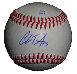 Chris Denorfia Autographed ROLB Baseball, San Diego Padres, Oakland Athletics, Proof Photo