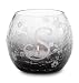 Black Tie by Pavilion Gift Crackled Glass Candle Holder, Monogrammed Letter S, 3-1/2-Inch