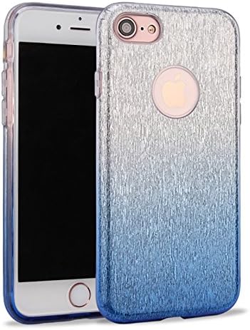 iPhone 7 case,AAAcase Shiny Gradient Series [Bling Crystal Clear],Ultra Slim Sparkle Premium 3 Layer Hybrid Semi-transparent Protective/Soft Case for Apple iPhone 7 Plus 4.7 inch(2016) (Blue)