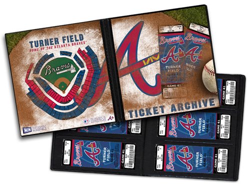Atlanta Braves Ticket Album, Holds 96 Tickets