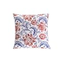 Floral Pillow - White/Red (24x24")