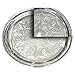 Stainless Steel Decorative Round Tray Inside Design. Heavy Duty. Overall size: 8