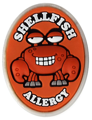 AllerMates Shellfish Allergy Charm for Multi-Allergy Wristband: Crabby