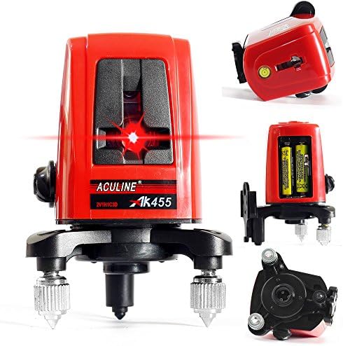 ACULINE AK455 3 Line 3 Point 360 degree Self- leveling Cross Laser Level Red HOT SALE Level Laser Level Tools