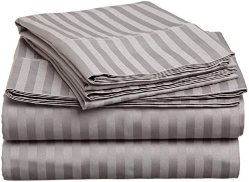 Bella kline Bedding 1800 Series 4 pc Bed Sheet Set with Matching Pillowcases Hypoallergenic, 1 Soft Silky Luxurious Feel, Fitted and Flat Sheets Lifetime Satisfaction GAURANTEED - Full Size, Grey