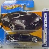 Hot Wheels Lamborghini Reventon Black Nightburnerz 2011 118/244 die-cast short card
