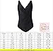 HASIDING Women's Solid Surplice One-Piece Swimsuit