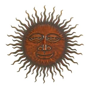 metal wall décor, wall decoration, sunburst, metal sun, brass sun, sun face for decoration, décor sun face, sun face with stars, celestial sun moon, interior decoration with sun, reduce wrong vastu effect
