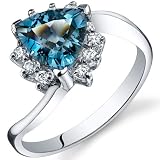 Trillion Cut 1.50 carats London Blue Topaz Bypass Ring in Sterling Silver Available in Sizes 5 thru 9 Trillion Cut 1.50 carats London Blue Topaz Bypass Ring in Sterling Silver Available in Sizes 5 thru 9