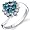 Trillion Cut 1.50 carats London Blue Topaz Bypass Ring in Sterling Silver Rhodium Finish Size 5, Available in Sizes 5 thru 9