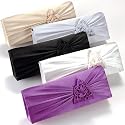 Luxus Satin Clutch Tasche Abendtasche Handtasche mit Rosa und Traeger