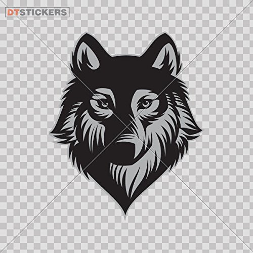Sticker Angry Wolf durable Boat predator wolf face stock (10 X 8,24 Inches) Fully Waterproof Printed vinyl sticker