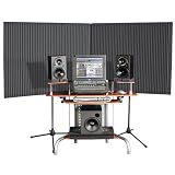 Auralex MAX420CHA MAX-Wall 420 in Charcoal; 4- 20x48x4.75 Panels; No Window Section; 2- MAX Stands