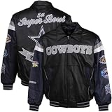 Dallas Cowboys Black 5X Super Bowl Champions Leather Jacket (XXXX-Large)