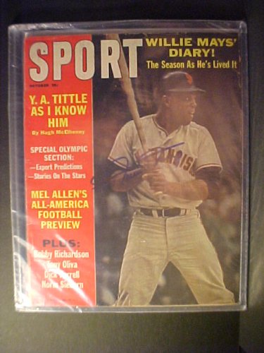 Willie Mays San Francisco Giants Autographed October 1964 Sport Magazine