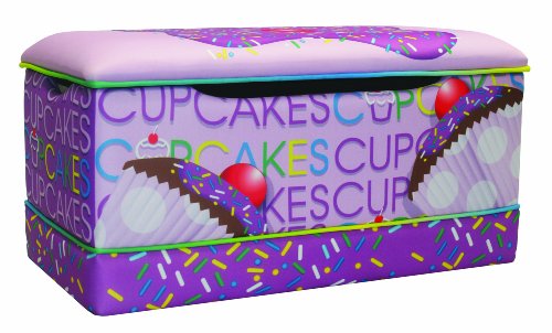 Newco Kids Cup Cake Collection Toy Box, Lavender