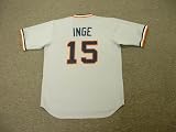 BRANDON INGE Detroit Tigers 1980's Majestic Cooperstown THROWBACK Away Baseball Jersey, MEDIUM
