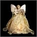 14 Animated Fiber Optic Angel Christmas Tree Topper with Enchanted Gold Dress
