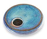 Georgetown Pottery Round Ikebana Flower Vase, Peacock