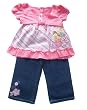 Girls 2pc Disney Princesses Cinderella and Belle Denim Capri Pants Set ~ (Sizes 4-6x)
