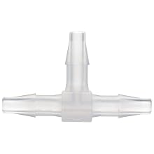 Value Plastics Natural Polypropylene Tube Fitting, Classic Series Barbed Tee, Tube ID