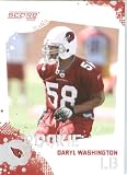 Daryl Washington RC - Arizona Cardinals (RC - Rookie Card) 2010 Score Football Card - NFL Trading Card in Screwdown Case