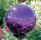 Outdoor Living : 8 Inch Violet Stainless Steel Gazing Globe