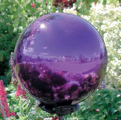 10 Inch Violet Stainless Steel Gazing Globe