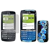 iNcido Brand Samsung Replenish M580 Combo Blue Flower Protective Case Facep ....