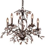 Circeo Candle Chandelier in Deep Rust