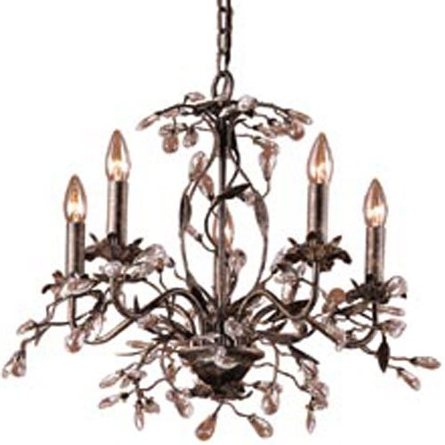 Circeo Candle Chandelier in Deep Rust