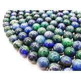 ●天然石ビーズ１連●アズライトA【ビーズの形】丸玉【ビーズサイズ】8mm【メール便対応/7,000円以上で送料無料】
